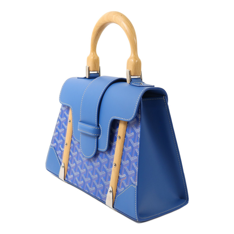 GOYARD 塗層帆布Saigon PM銀扣手挽肩背兩用袋-2