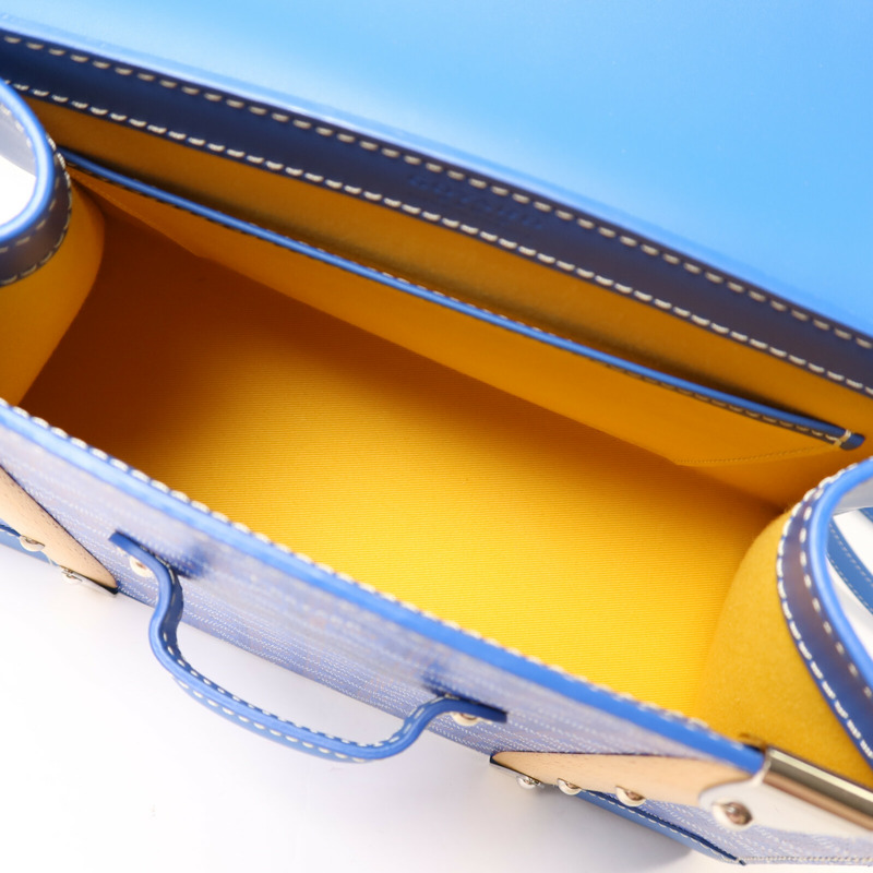 GOYARD 塗層帆布Saigon PM銀扣手挽肩背兩用袋-4