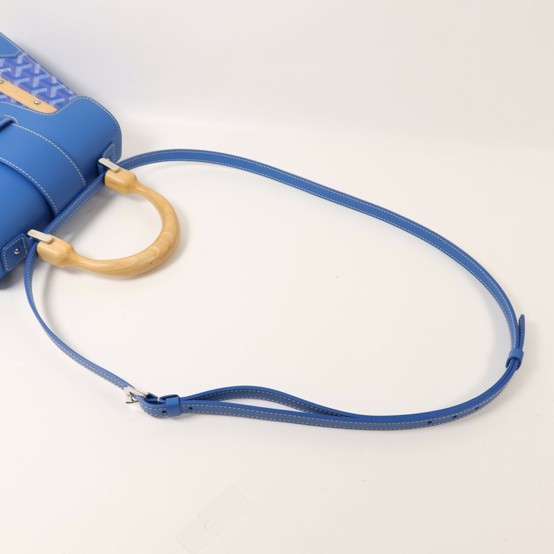 GOYARD 塗層帆布Saigon PM銀扣手挽肩背兩用袋-7