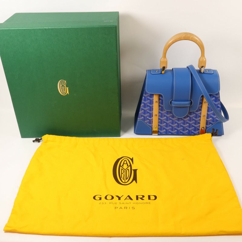 GOYARD 塗層帆布Saigon PM銀扣手挽肩背兩用袋-8