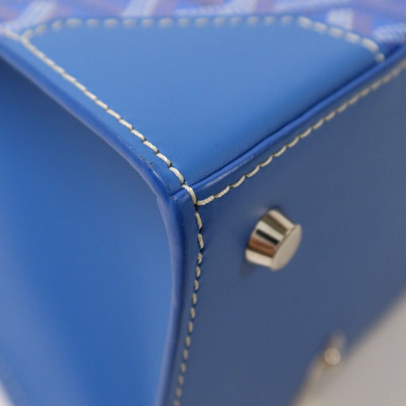 GOYARD 塗層帆布Saigon PM銀扣手挽肩背兩用袋-13