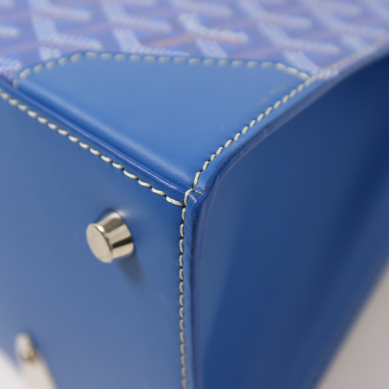 GOYARD 塗層帆布Saigon PM銀扣手挽肩背兩用袋-14