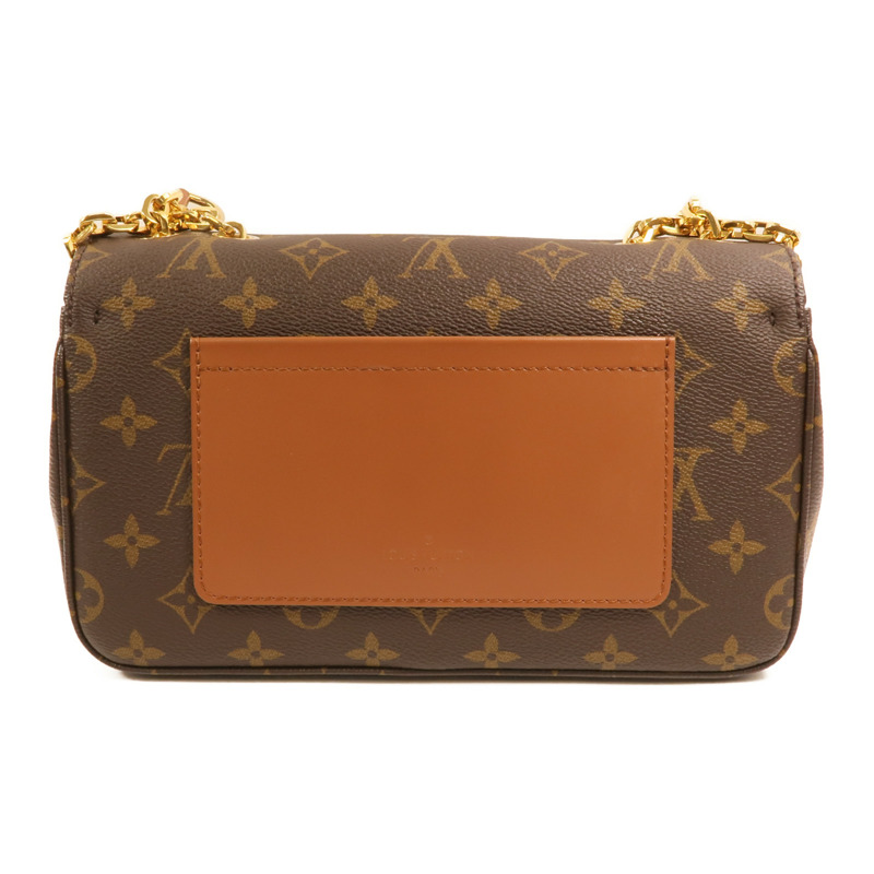 LOUIS VUITTON Monogram Marceau金扣鏈帶肩背袋棕色-1