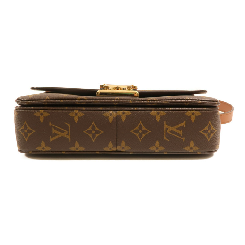 LOUIS VUITTON Monogram Marceau金扣鏈帶肩背袋棕色-3
