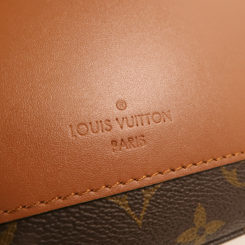 LOUIS VUITTON Monogram Marceau金扣鏈帶肩背袋棕色-6