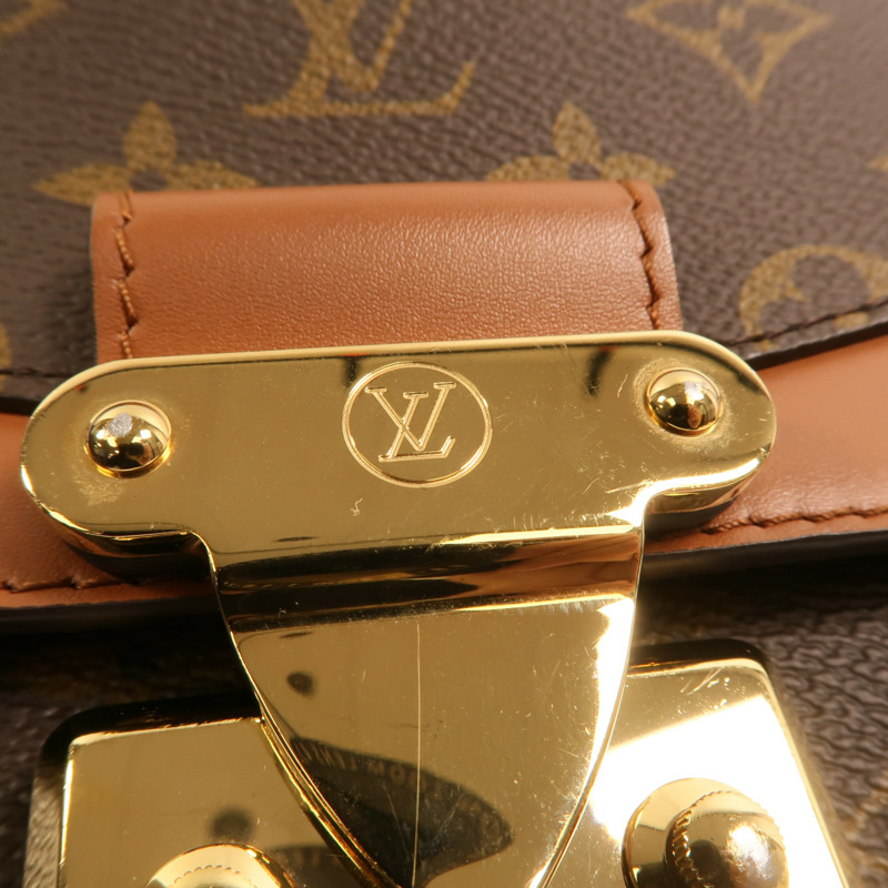 LOUIS VUITTON Monogram Marceau金扣鏈帶肩背袋棕色-14