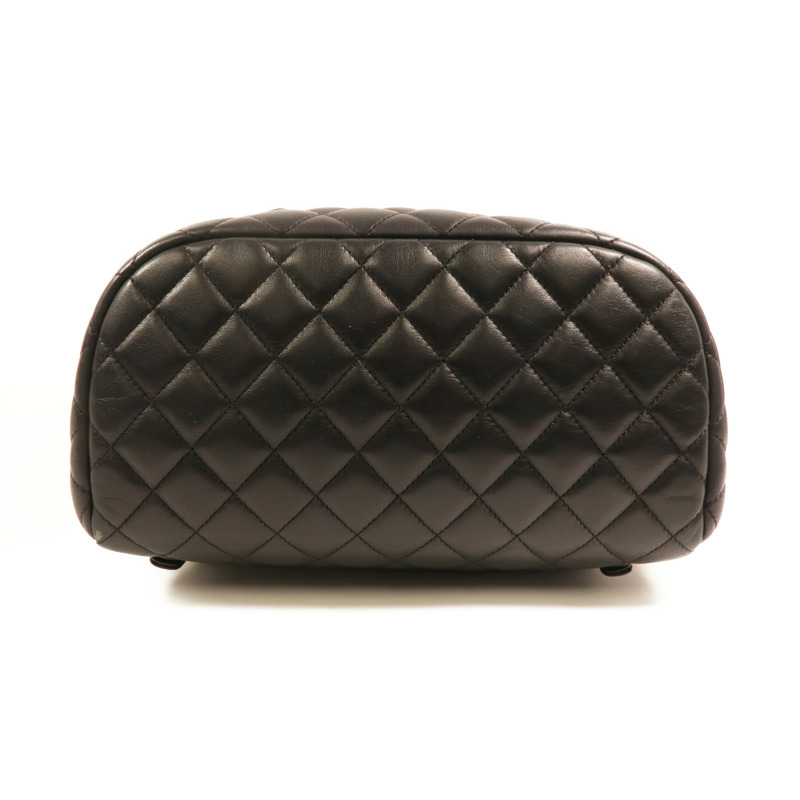 CHANEL 羊皮皮革Backpack金扣鏈帶背包-3