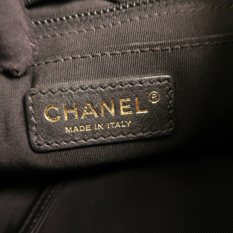 CHANEL 羊皮皮革Backpack金扣鏈帶背包-5