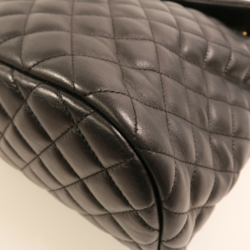 CHANEL 羊皮皮革Backpack金扣鏈帶背包-9