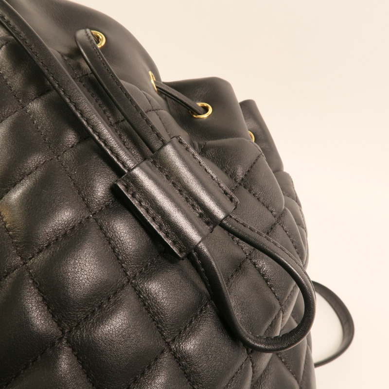 CHANEL 羊皮皮革Backpack金扣鏈帶背包-14