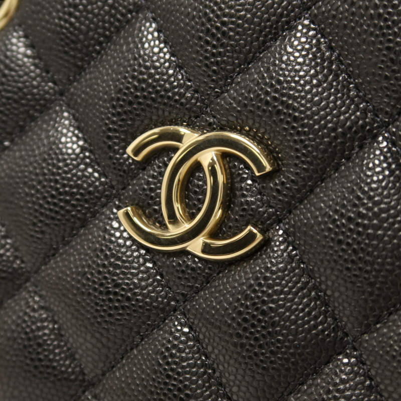 CHANEL 牛皮皮革Mini Tote金扣肩背袋-8