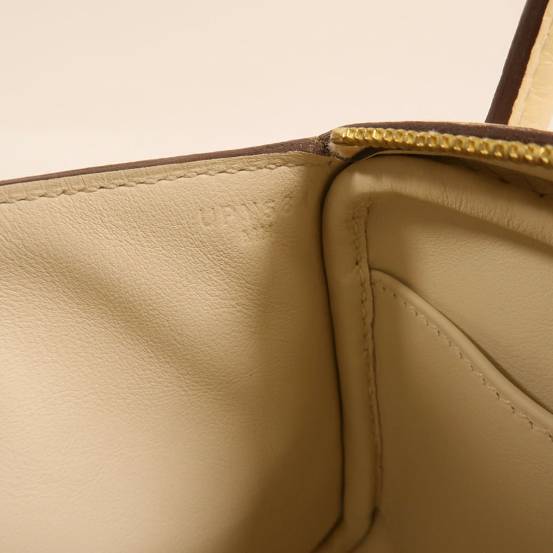 HERMES Clemence皮革Mini Lindy金扣手挽肩背兩用袋Nata-6