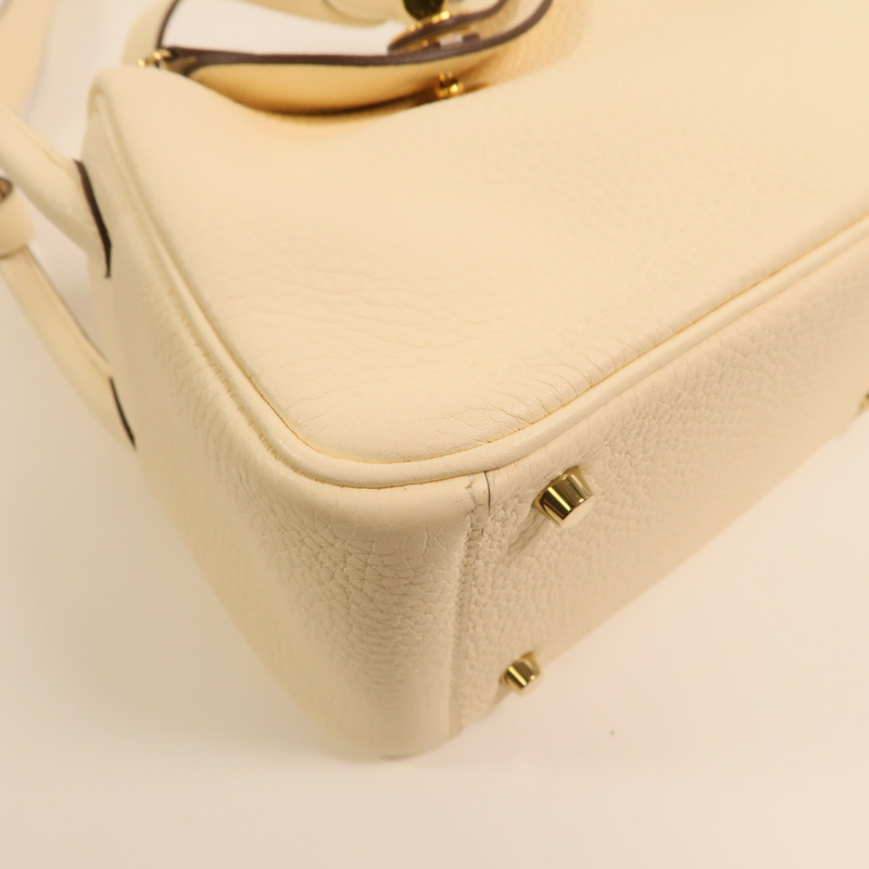HERMES Clemence皮革Mini Lindy金扣手挽肩背兩用袋Nata-11