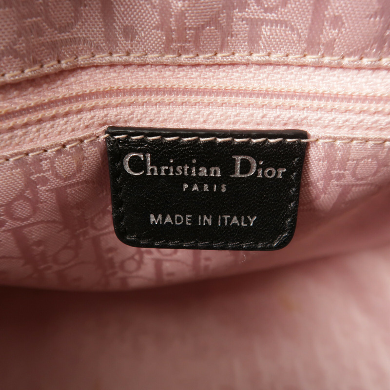 Dior 牛皮皮革Lady Dior Medium銀扣手挽肩背兩用袋-5