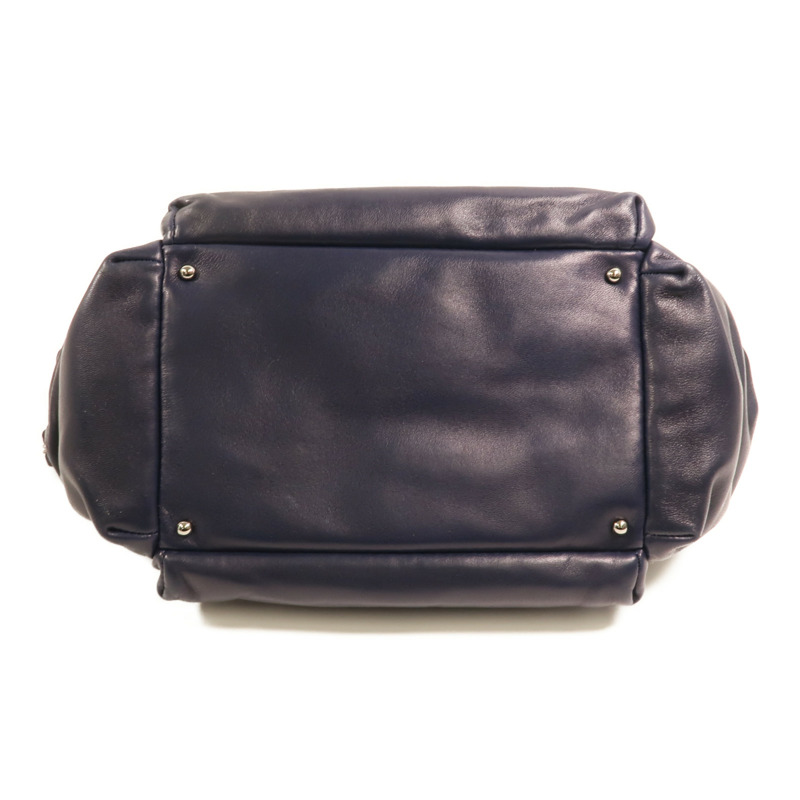 CHANEL 羊皮皮革Vintage Accordion銀扣鏈帶肩背袋-3