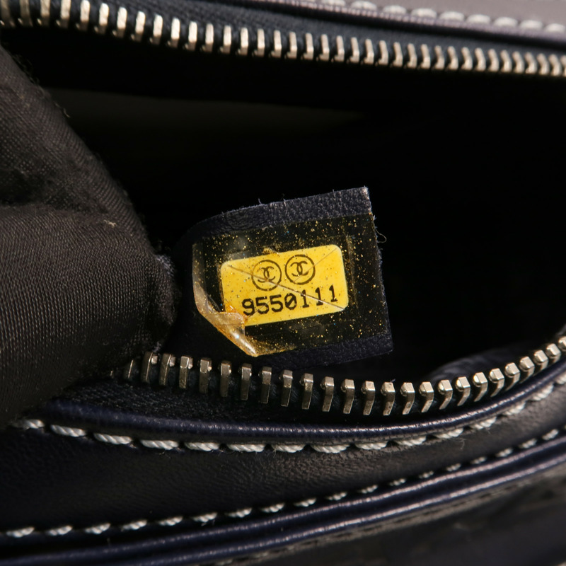 CHANEL 羊皮皮革Vintage Accordion銀扣鏈帶肩背袋-6