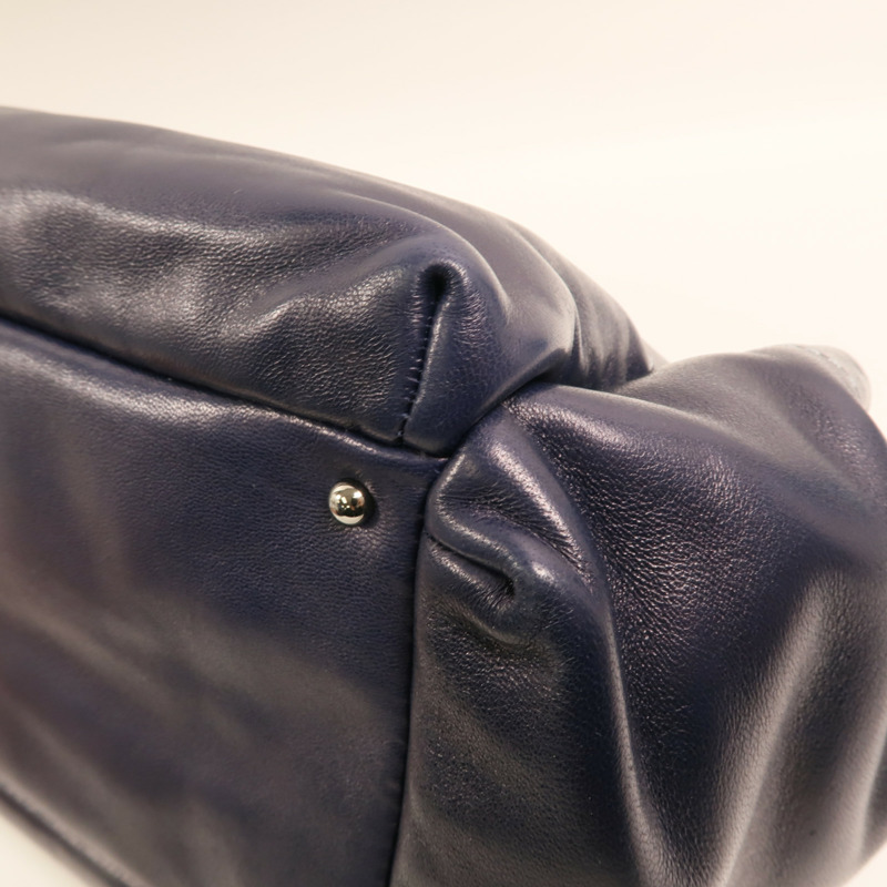 CHANEL 羊皮皮革Vintage Accordion銀扣鏈帶肩背袋-11