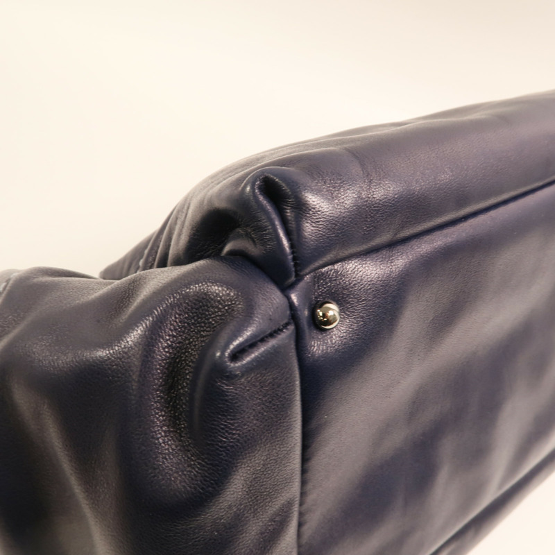 CHANEL 羊皮皮革Vintage Accordion銀扣鏈帶肩背袋-14