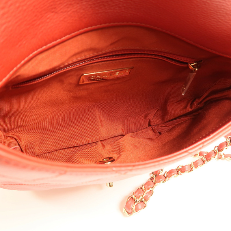 CHANEL 牛皮皮革Chain Around Bag金扣鏈帶肩背袋-4