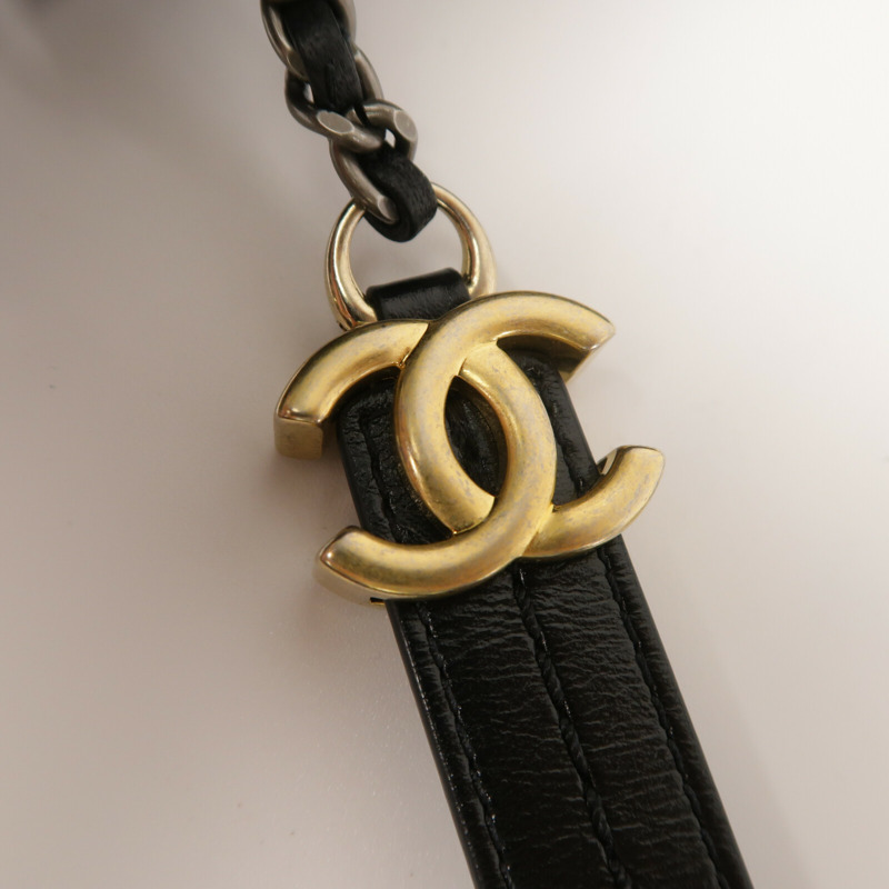 CHANEL 牛皮皮革Gabrielle Small鏈帶肩背袋-8