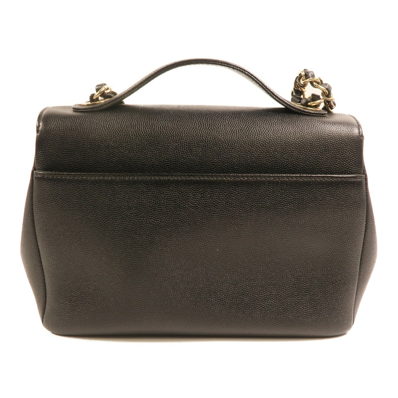 CHANEL 牛皮皮革Business Affinity金扣鏈帶手挽肩背兩用袋-1