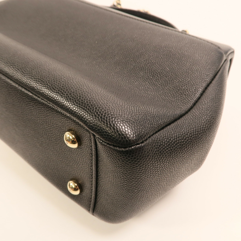 CHANEL 牛皮皮革Business Affinity金扣鏈帶手挽肩背兩用袋-11