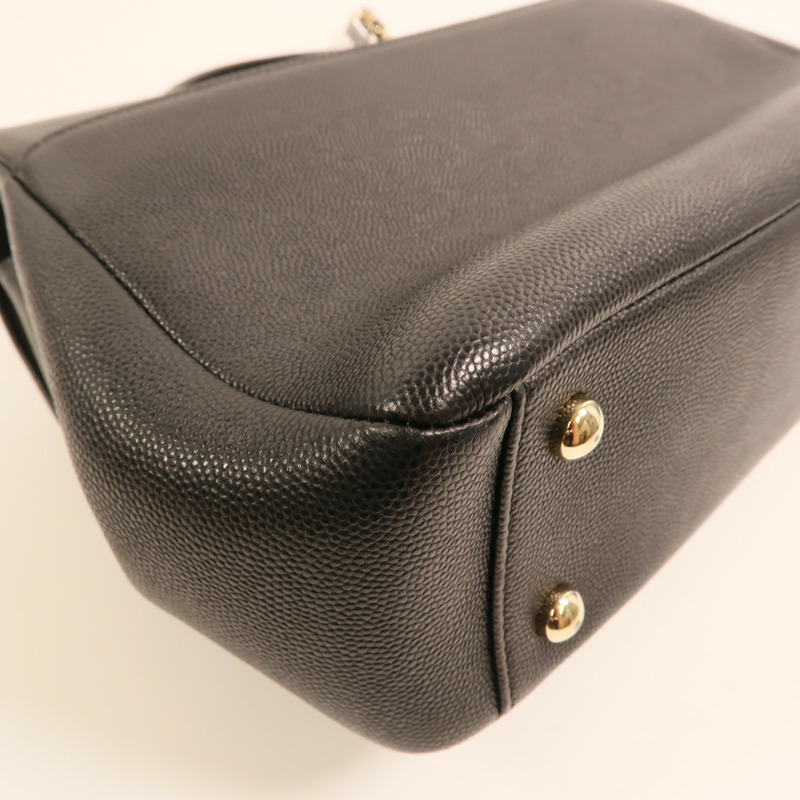 CHANEL 牛皮皮革Business Affinity金扣鏈帶手挽肩背兩用袋-12