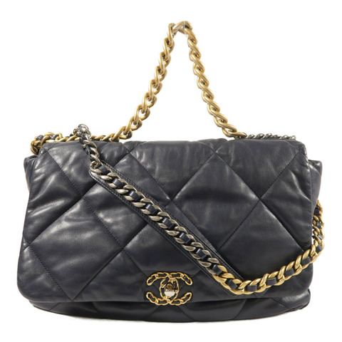 CHANEL 羊皮皮革C19 Large手挽肩背兩用袋