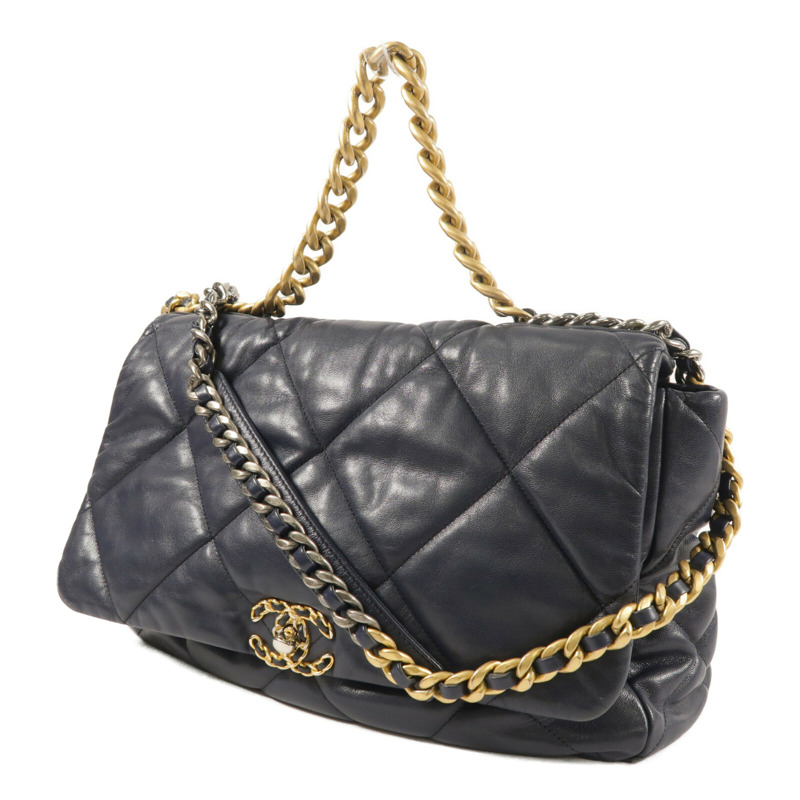 CHANEL 羊皮皮革C19 Large手挽肩背兩用袋-1