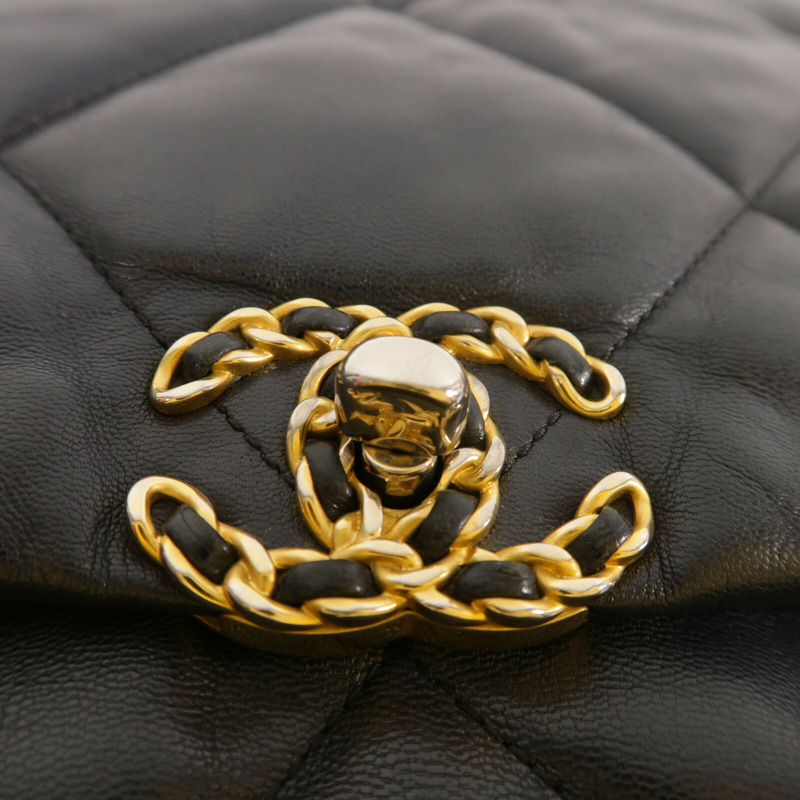 CHANEL 羊皮皮革C19 Large手挽肩背兩用袋-8