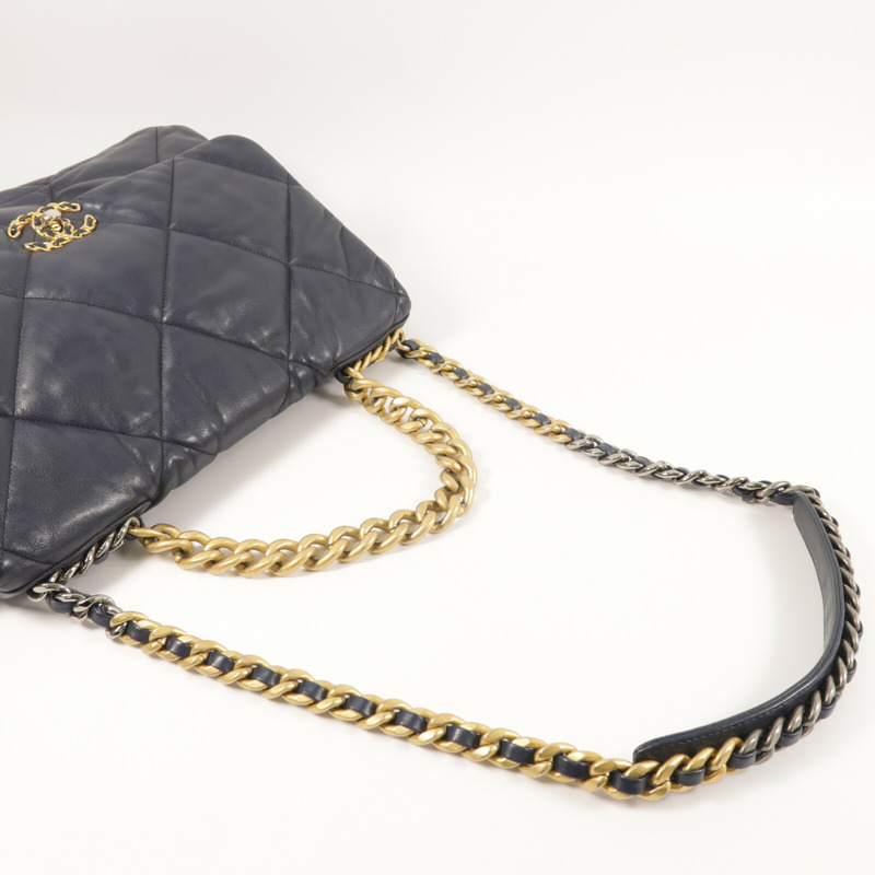 CHANEL 羊皮皮革C19 Large手挽肩背兩用袋-9