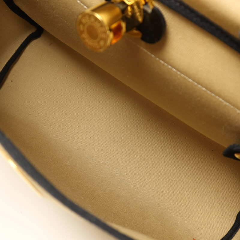 HERMES 帆布Herbag PM手挽肩背兩用袋Trench/Noir-5