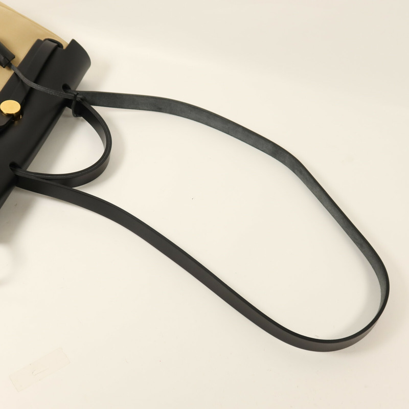 HERMES 帆布Herbag PM手挽肩背兩用袋Trench/Noir-7