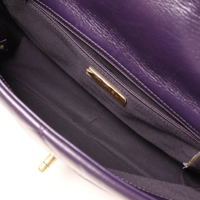 CHANEL 羊皮皮革Chanel 19 Medium鏈帶手挽肩背兩用袋-4