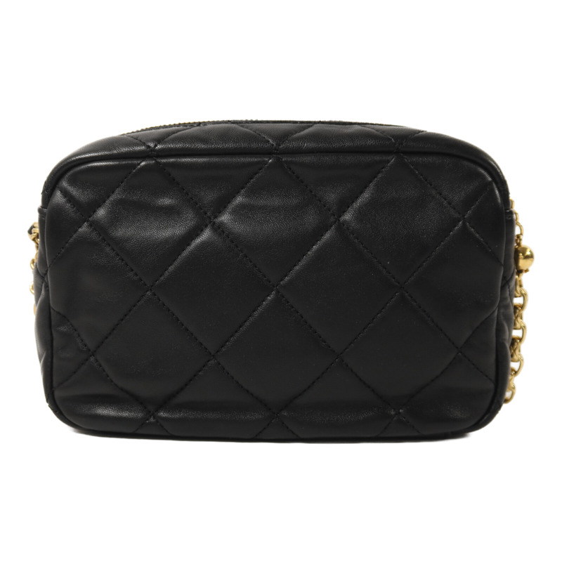 CHANEL 牛皮皮革Chain Shoulder鏈帶肩背袋-1