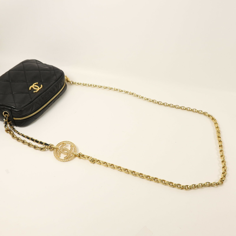 CHANEL 牛皮皮革Chain Shoulder鏈帶肩背袋-7