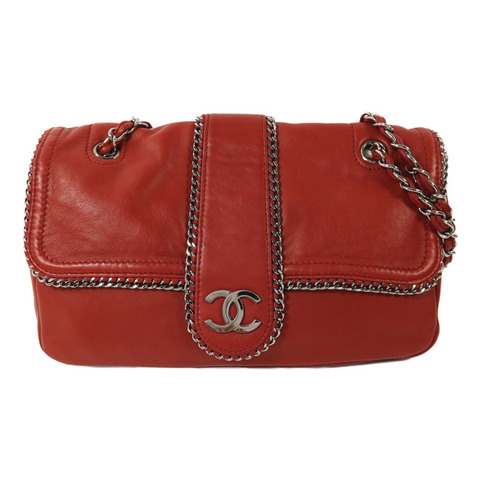 CHANEL 羊皮皮革Chain Shoulder鏈帶肩背袋
