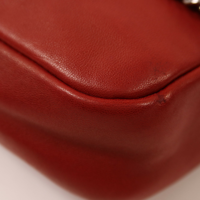 CHANEL 羊皮皮革Chain Shoulder鏈帶肩背袋-12