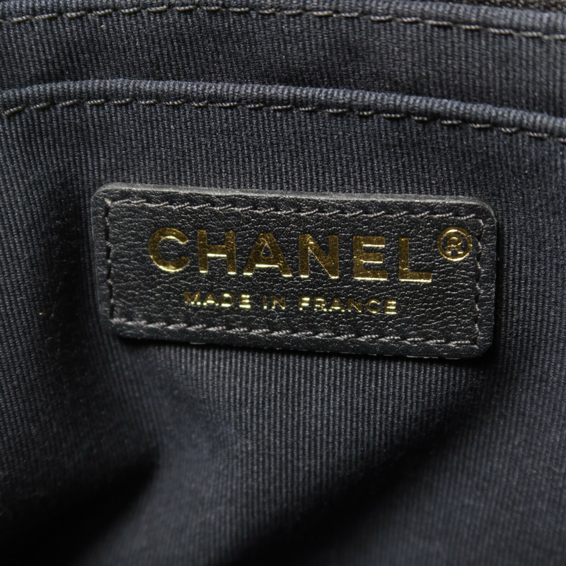 CHANEL 羊皮皮革/Tweed Chain Shoulder Bag鏈帶手挽肩背兩用袋-5