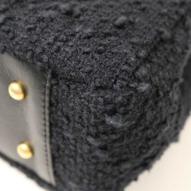 CHANEL 羊皮皮革/Tweed Chain Shoulder Bag鏈帶手挽肩背兩用袋-10