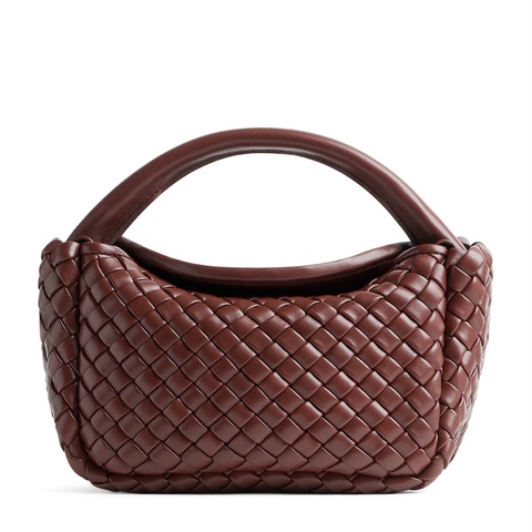 Bottega Veneta mini Cobble BV 元寶包 磚紅色/焦糖色
