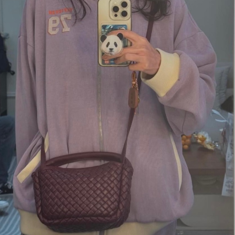 Bottega Veneta mini Cobble BV 元寶包 磚紅色/焦糖色-4