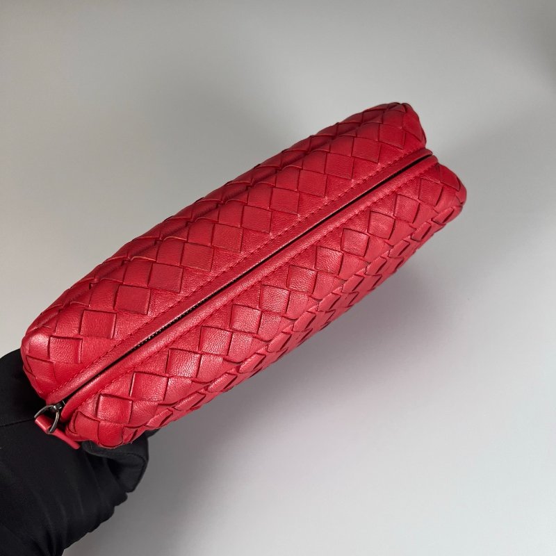 BV 小編織紅色兩用包-4