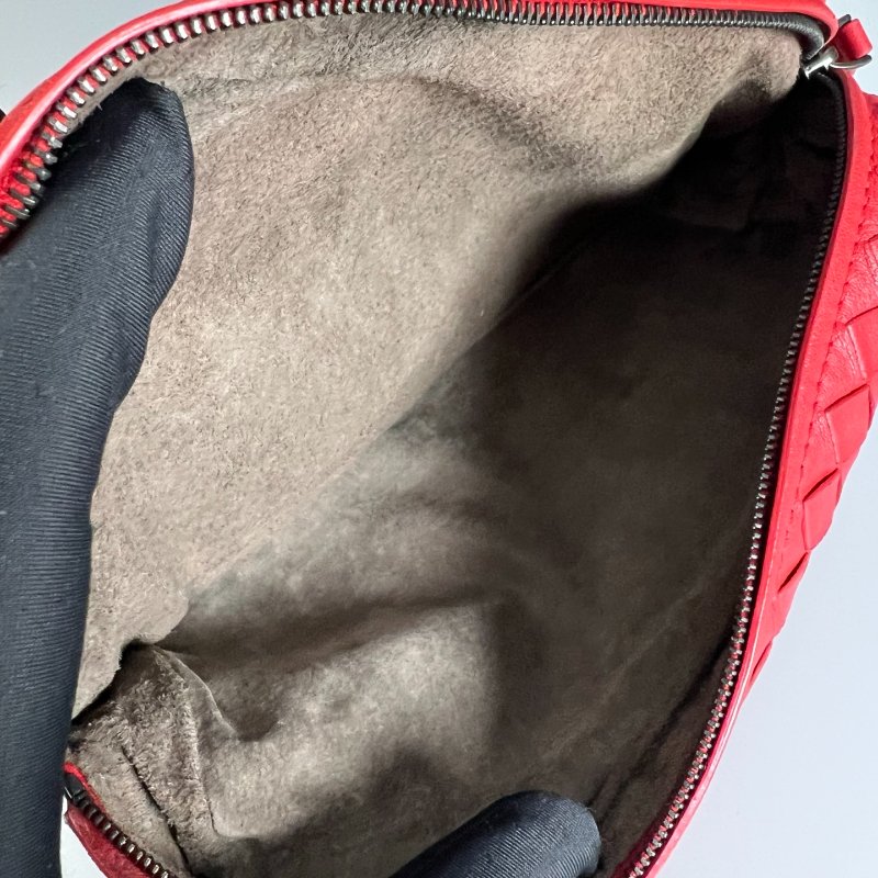 BV 小編織紅色兩用包-5