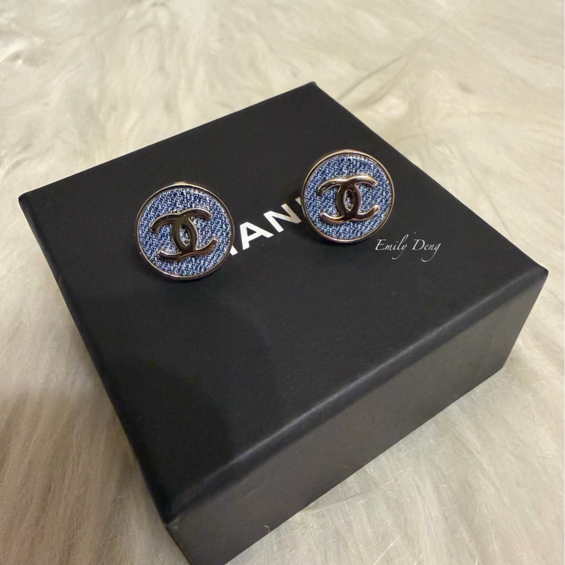 Chanel 26C 丹寧耳環-5