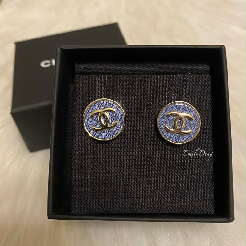 Chanel 26C 丹寧耳環-1