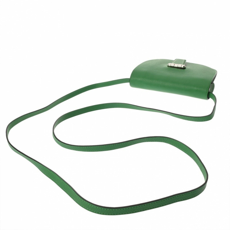 愛馬仕迷你竹紋傳送帶包(約2014年)女士Evercolor單肩包,A級二手,Ginzo品牌-3