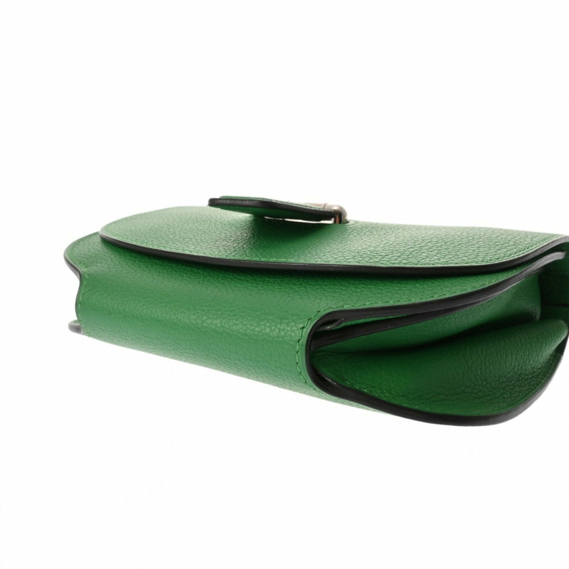 愛馬仕迷你竹紋傳送帶包(約2014年)女士Evercolor單肩包,A級二手,Ginzo品牌-5