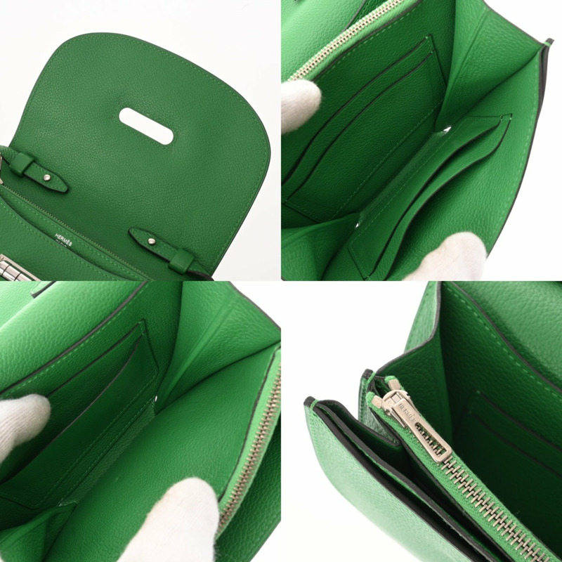 愛馬仕迷你竹紋傳送帶包(約2014年)女士Evercolor單肩包,A級二手,Ginzo品牌-8