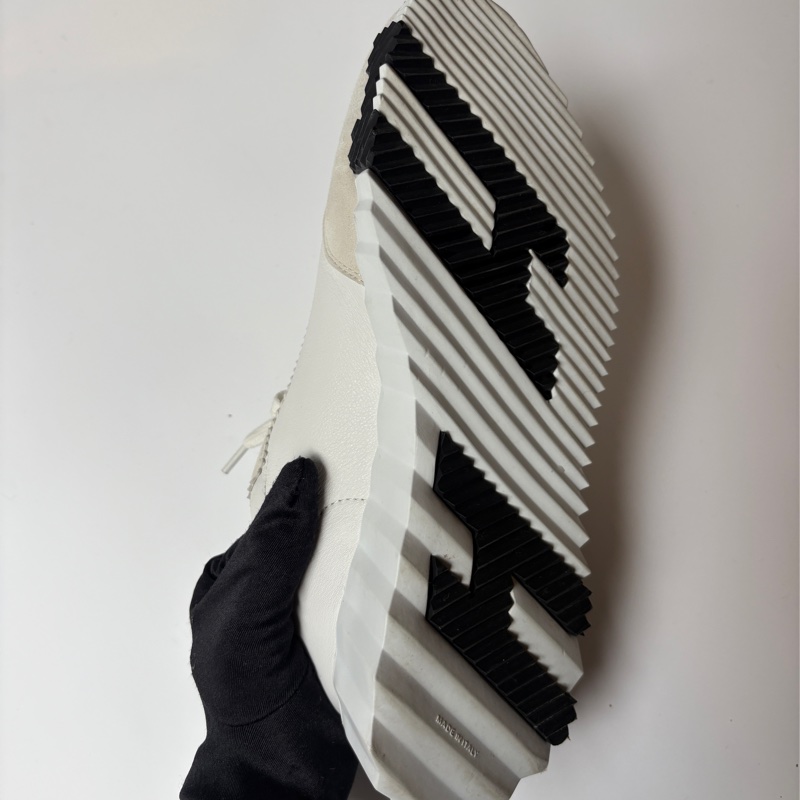 Hermes 白皮+麂皮休閒鞋-10